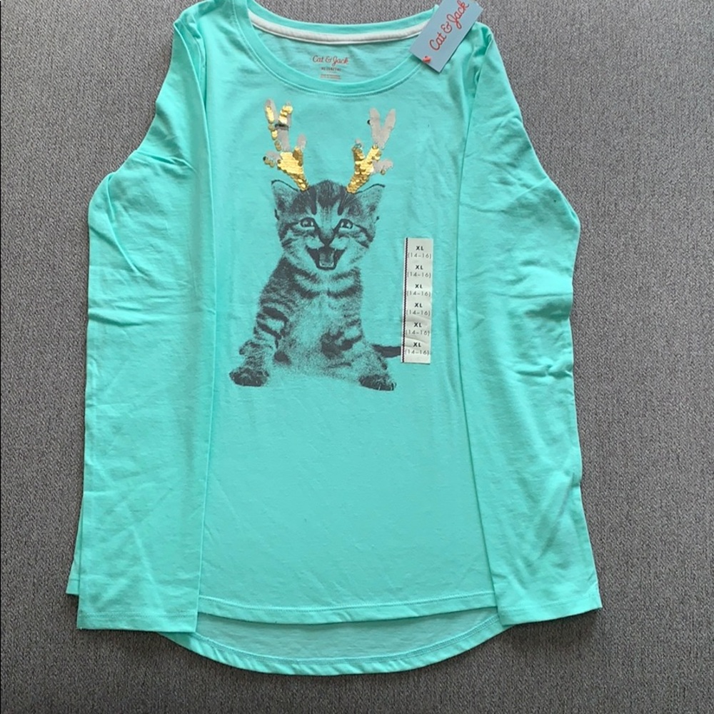 NWT Cat & Jack girls XL 14/16 long sleeve shirt